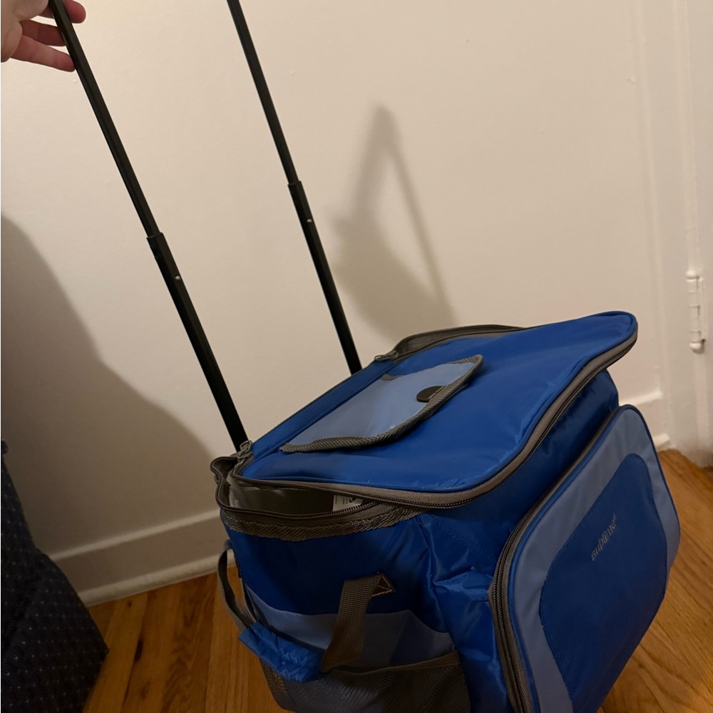 Blue Rolling Cooler Bag
